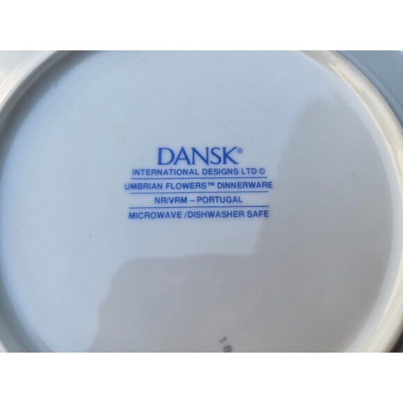 6 Dansk Umbrian Flowers Dinnerware Bread Plates 7 3/8" Blue & Green Floral Pat - Picture 3 of 3